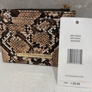 NWT Steve Madden CC Coin Id Wallet Natural Bhayden